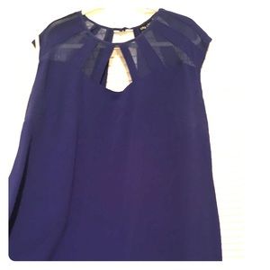 Bright blue, plus cocktail dress